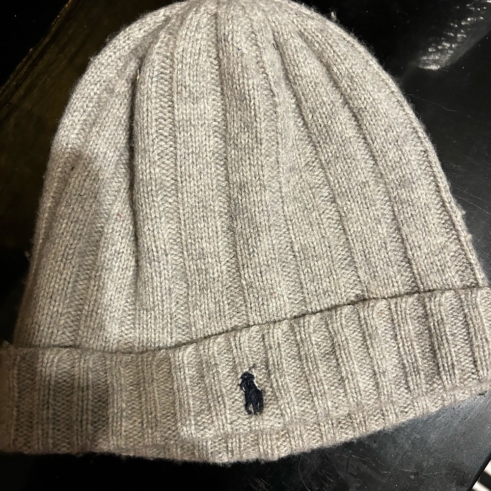 Ralph Lauren Gray Knit Beanie
